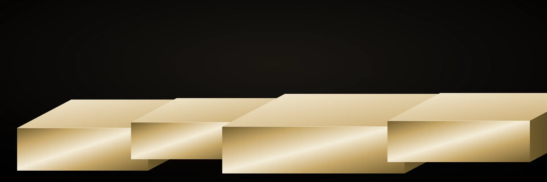 Three gold bullion bars stacked on top of each other